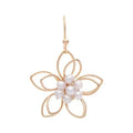 Rain Jewelry Faux Pearl Little Wire Flower Earrings featuring a faux pearl center, delicate wire flower design, gold or silver finish, and lightweight feminine elegance.