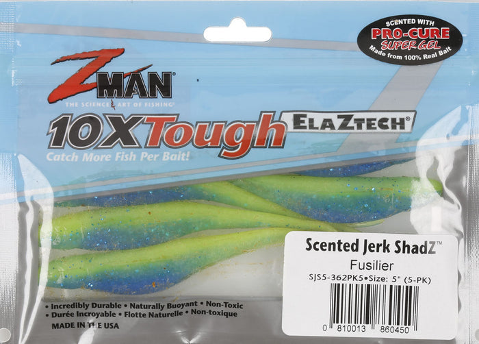 Scented Jerk Shadz Soft Bait - 5 in.