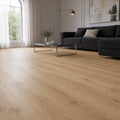Sherwood Oak laminate flooring in a modern living room setting.