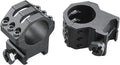 Six Hole Skeleton Scope Rings - Extra High - Matte - 1 in.