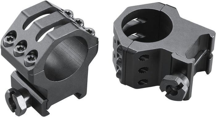 Six Hole Skeleton Scope Rings - Extra High - Matte - 1 in.