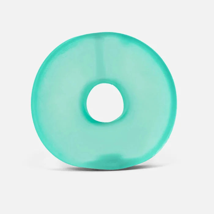 Soft and squishy stress loops with a memory gel filling in a rainbow of colors.