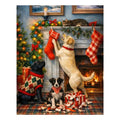Springbok Christmas Morning Surprise 500-piece jigsaw puzzle featuring a festive Christmas morning scene