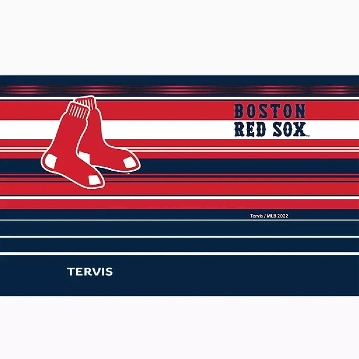 Boston Red Sox themed tumbler, personalized for fans of Major League Baseball.