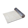 Partially opened roll of Timbermate Underlay on white background