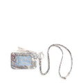 Vera Bradley Zip ID Pouch in Neutral Rhapsody with elegant floral pattern, secure zip closure, and clear ID holder.