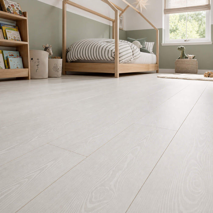 Virgin Scandi laminate flooring in a children's nursery setting.