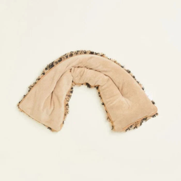 Leopard Neck Wrap Warmies featuring a soft leopard-print design for cozy comfort around the neck and shoulders