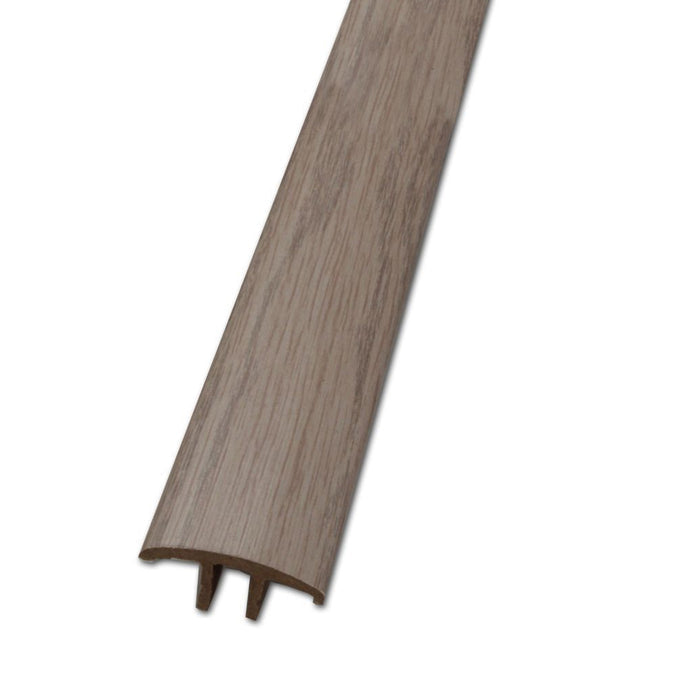 Weathered Teak Unistar 900mm door bar floor trim on a white background
