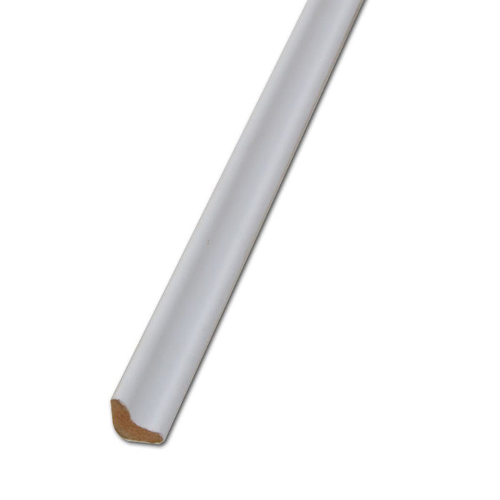 White Scotia Floor Trim on a white background