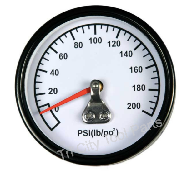 Z-D27212 Craftsman Air Compressor Gauge  2"  200psi  1/8" npt  Back Mount