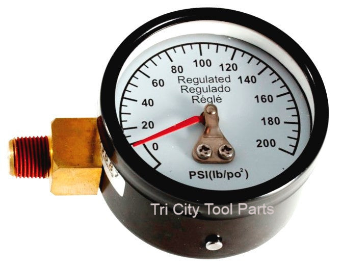 Z-D28274 Porter Cable / Craftsman Air Compressor Gauge 2"  200psi 1/8"  Offset Side Mount